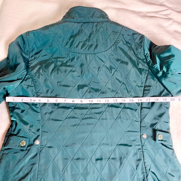 Talbot's Green Quilted Safari Jacket Fleece Lined Lightweight Gorpcore Preppy - Picture 9 of 11